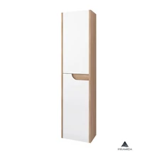 Piramida BETA fali fürdőszoba - állószekrény - FEHÉR-TÖLGY - 35 x 150 x 30 cm