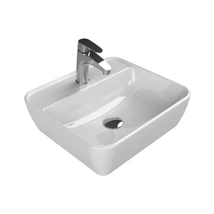 CeraStyle ONE - PULTRA ültethető - Top Counter - porcelán mosdó -  - csaplyukas - 46 x 42 cm CeraStyle ONE - PULTRA ültethető - Top Counter - porcelán mosdó -  - csaplyukas - 46 x 42 cm