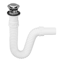 TEXO KLIKK- KLAKK króm sr. mosdószifon flexibilis cső, túlfoly. leeresztő - Ø 5/4" x 0,5 m x Ø 40 mm TEXO KLIKK- KLAKK króm sr. mosdószifon flexibilis cső, túlfoly. leeresztő - Ø 5/4" x 0,5 m x Ø 40 mm