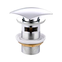 Klikk - klakk leeresztőszelep - SZÖGLETES - KRÓM - sárgaréz - túlfolyós modókagylóhoz 5/4" Klikk - klakk leeresztőszelep - SZÖGLETES - KRÓM - sárgaréz - túlfolyós modókagylóhoz 5/4"