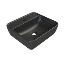 CeraStyle ONE - PULTRA ültethető - Top Counter - porcelán mosdó -  - MATT FEKETE - 46 x 42 cm CeraStyle ONE - PULTRA ültethető - Top Counter - porcelán mosdó -  - MATT FEKETE - 46 x 42 cm