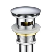 Klikk - klakk leeresztőszelep - KEREK - KRÓM - túlfolyós modókagylóhoz 5/4"