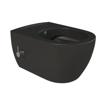 CeraStyle CITY fali WC - MATT FEKETE - BEÉPÍTETT bidé funkcióval - perem nélküli - mély öblítés CeraStyle CITY fali WC - MATT FEKETE - BEÉPÍTETT bidé funkcióval - perem nélküli - mély öblítés