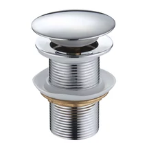 Klikk - klakk leeresztőszelep - KEREK - KRÓM - túlfolyó NÉLKÜLI modókagylóhoz 5/4" Klikk - klakk leeresztőszelep - KEREK - KRÓM - túlfolyó NÉLKÜLI modókagylóhoz 5/4"