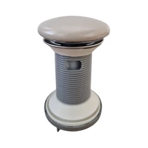 Klikk - klakk leeresztőszelep - KEREK - matt cappuccino - túlfolyós mosdókagylóhoz - Ø 73 mm Klikk - klakk leeresztőszelep - KEREK - matt cappuccino - túlfolyós mosdókagylóhoz - Ø 73 mm