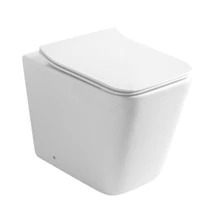 Eros ES QUADRO padlón álló WC - ülőkével komplett - perem nélküli öblítés - alsó / hátsó kifolyású Eros ES QUADRO padlón álló WC - ülőkével komplett - perem nélküli öblítés - alsó / hátsó kifolyású