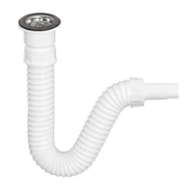 TEXO mosogató szifon flexibilis csővel - Ø 1" x 0,5 m x Ø 40/32 mm TEXO mosogató szifon flexibilis csővel - Ø 1" x 0,5 m x Ø 40/32 mm