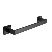 Viva NERO - fürdőszobai kiegészítő - törülközőtartó fali - matt FEKETE - 46 cm