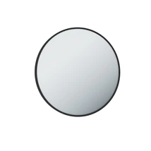 TMP IRON fürdőszobai tükör - FEKETE keret - kerek - 70 cm