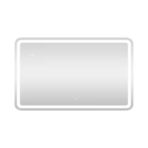 Viva AURA fürdőszoba tükör - érintőkapcsolós - páramenetesítős - órával - LED - FEKVŐ - 100 x 70 cm