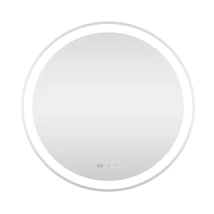 Viva AURA fürdőszoba tükör - érintőkapcsolós - páramenetesítős - órával - LED - KEREK - átmérő 60 cm