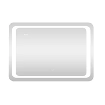 Viva AURA fürdőszoba tükör - érintőkapcsolós - páramenetesítős - órával - LED - FEKVŐ - 80 x 60 cm Viva AURA fürdőszoba tükör - érintőkapcsolós - páramenetesítős - órával - LED - FEKVŐ - 80 x 60 cm