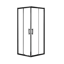 Viva AQUA Max Zuhanykabin SZÖGLETES FEKETE Profil - 6 mm víztiszta üveg - 80 x 80 x 190 cm