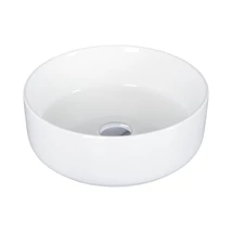 Eros SIMPLE 8 - PULTRA ültethető - Top Counter - porcelán mosdó - MATT FEHÉR - 36 x 36 x 13 cm