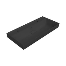 CeraStyle SHARP - MATT FEKETE - porcelán mosdókagyló - DUPLA csaplyukas - 100 x 48 cm CeraStyle SHARP - MATT FEKETE - porcelán mosdókagyló - DUPLA csaplyukas - 100 x 48 cm