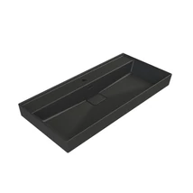 CeraStyle SHARP - MATT FEKETE - porcelán mosdókagyló - 1 csaplyukas - 100 x 48 cm CeraStyle SHARP - MATT FEKETE - porcelán mosdókagyló - 1 csaplyukas - 100 x 48 cm