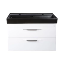 TMP LUX 100D fali fürdőszobabútor - CeraStyle SHARP FEKETE DUPLA csaplyukas mosdóval - 100 x 48 cm TMP LUX 100D fali fürdőszobabútor - CeraStyle SHARP FEKETE DUPLA csaplyukas mosdóval - 100 x 48 cm