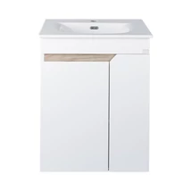 TMP VISION LONG 60 fali függesztett fürdőszobai bútor - SKY E-8099-60 porcelán mosdóval- 61 x 46 cm