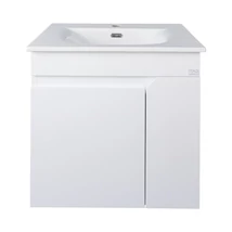 TMP VISION 60 fali függesztett fürdőszobai bútor - SKY E-8099-60 porcelán mosdóval - 61 x 46 cm