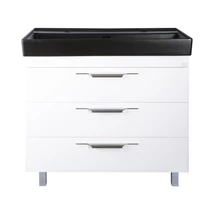 TMP TRIO 100D álló fürdőszobabútor - CeraStyle SHARP FEKETE DUPLA csaplyukas mosdóval - 100 x 48 cm TMP TRIO 100D álló fürdőszobabútor - CeraStyle SHARP FEKETE DUPLA csaplyukas mosdóval - 100 x 48 cm