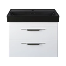 TMP LUX 100 fali fürdőszobabútor - CeraStyle SHARP FEKETE mosdóval - 100 x 48 cm