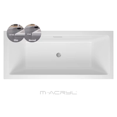SABINA PRO SLIM 160x75 egyenes akril kád M-Acryl