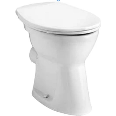 ALFÖLDI BÁZIS WC, ÁLLÓ, LAPOSÖBLÍTÉSŰ, HÁTSÓ KIFOLYÁSÚ, CLEAN FLUSH, FEHÉR