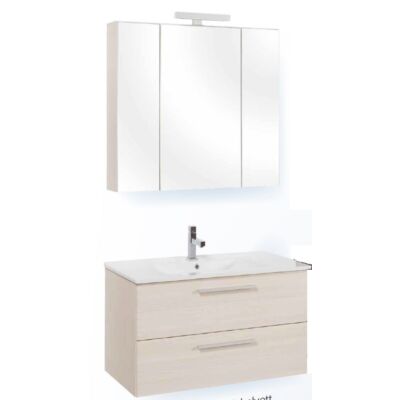 MILANO K90 FALI  fürdőszoba szekrény + Mirror Box Recta 90 szettben TBOSS 