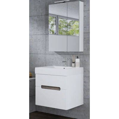 LUNA K60 FALI mosdószekrény mosdóval + Mirror Box Recta 60 szettben TBOSS