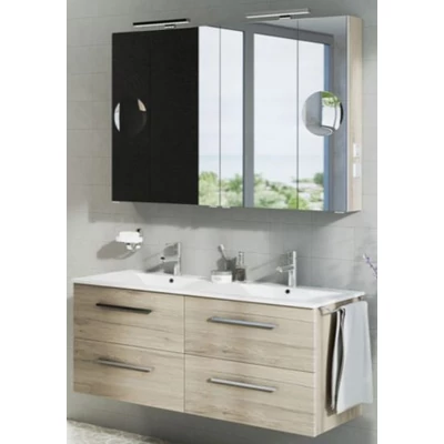 MILANO K120 FALI  fürdőszoba szekrény + Mirror Box Recta 120 szettben TBOSS