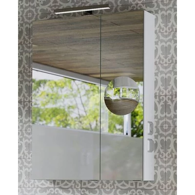 MIRROR BOX TRESSA 60 fürdőszoba tükör szekrénnyel 30cm-es led világítással+ powerbox+ piperetükör+4 extra TBOSS