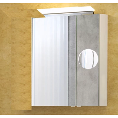 MIRROR BOX omega  75 fürdőszoba tükör szekrénnyel 55cm-es led világítással + powerbox+ piperetükör+ 4 extra TBOSS