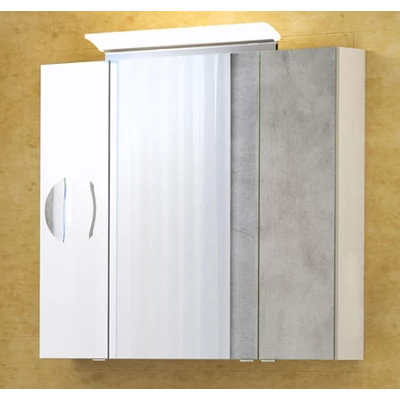 MIRROR BOX OMEGA 90 fürdőszoba tükör szekrénnyel 55cm-es led világítással + powerbox+ piperetükör + üvegpolc TBOSS
