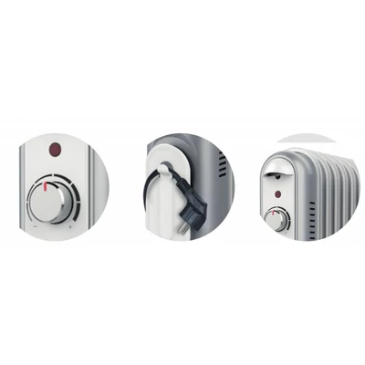 ARDES 4R07S  Elektromos olajradiátor  7 tagos 1500W szürke - A készlet erejéig rendelhető!
