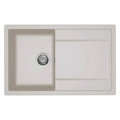 ELLECI- Mosogatótálca Life 300 79x50 Granitek 1m.+cseppt. G39 Bianco soft