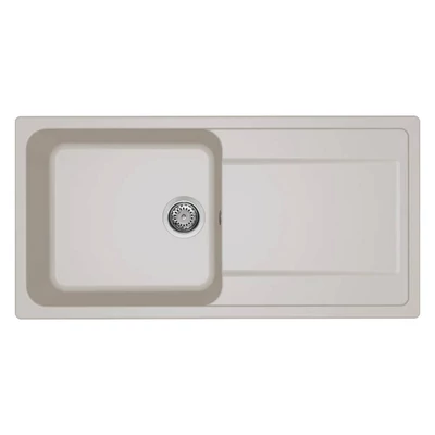 ELLECI- Mosogatótálca Life 480 100x50 Granitek 1m.+cseppt. G39 Bianco soft