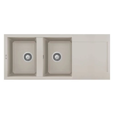 ELLECI - Mosogatótálca Easy 500 116x50 Granitek egymedence + csepptálca G39 Bianco soft