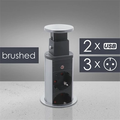 Delight REJTETT ELOSZTÓ 3-AS USB-VEL 20430BU