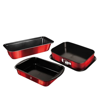 Berlinger Haus 3 RÉSZES SÜTŐFORMA KÉSZLET BH/7632 METALLIC LINE BURGUNDY