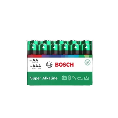 Bosch ELEM SUPER ALKLALINE 10db AA és 6db AAA LR610LR036SAF/00
