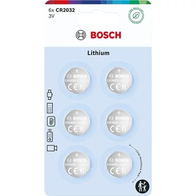 Bosch GOMBELEM LÍTIUM 3.0V 6-BLISZTER CR2032B6/00