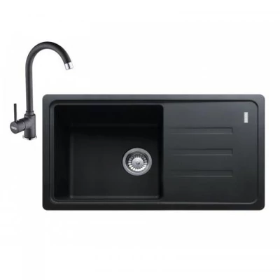 FRANKE SZETT MALTA BSG 611-78 S + POLA 1.0 csap + grafit mos.szer adagoló