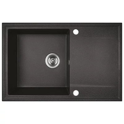 LAVEO HUNTER egymedence csepptálcás mosogató, szemcsés fekete K.