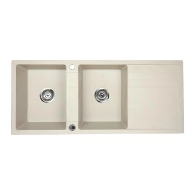 RIVA 2B 1D 1160x500 gránit mosogató LIGHT BEIGE GRANMASTER