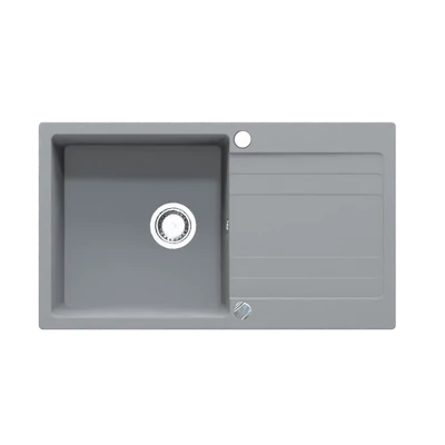 RIVA 1B 1D 860x500 gránit mosogató TITÁN SZÜRKE GRANMASTER