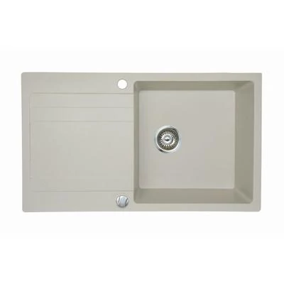 RIVA 1B 1D 860x500 gránit mosogató LIGHT BEIGE GRANMASTER