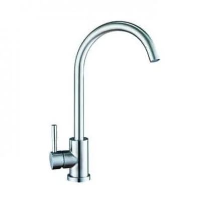 MAGAS íves álló mosogató csaptelep rozsdamentes színhatás - ZEGOR