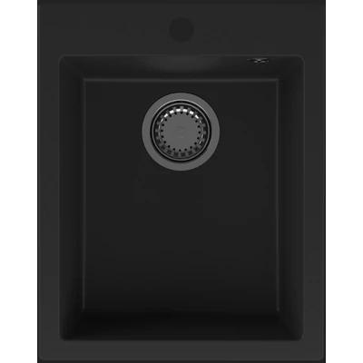 IVo 1B 400x500 gránit mosogató Metál Fekete GRANMASTER