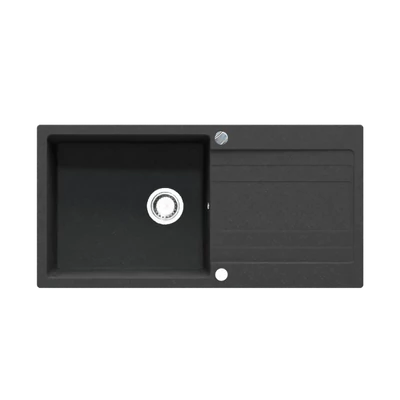 RIVA XL 1B 1D 1000x500 gránit mosogató METÁL FEKETE GRANMASTER