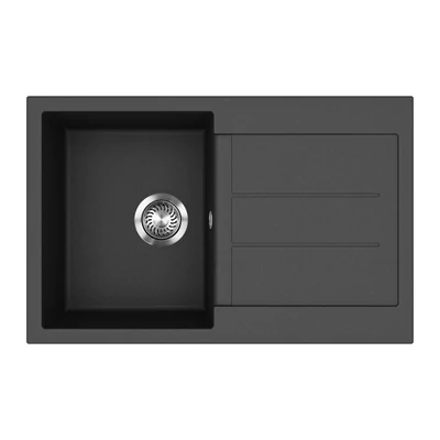 EVIDO Cubo 45S gránit mosogató, 780 x 500 mm,  antracit